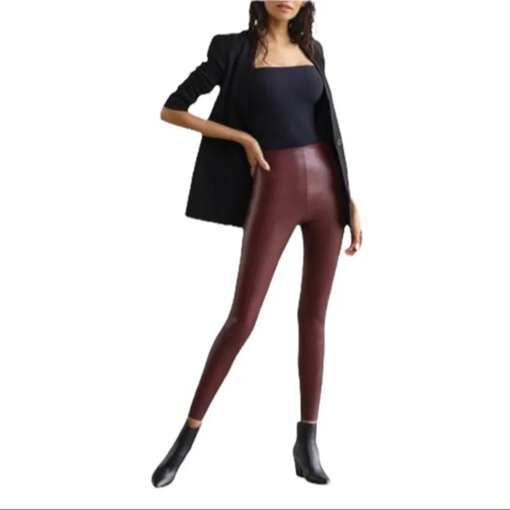 Commando Faux Leather Leggings in Color Oxeblood - Picture 1 of 7